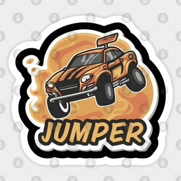 Jumper Racing Car Sticker by Abeer Ahmad